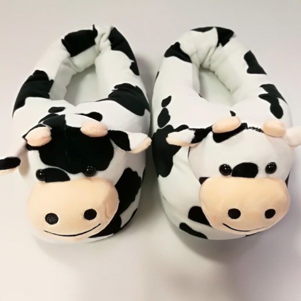 Pantoufles d'hiver en forme de vache 22190