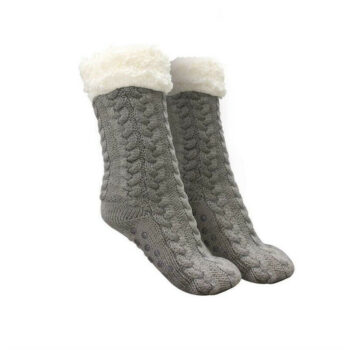 Chausson chaussette molletonnée antidérapante