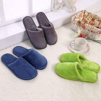 Chaussons classiques en fausse fourrure pour hommes