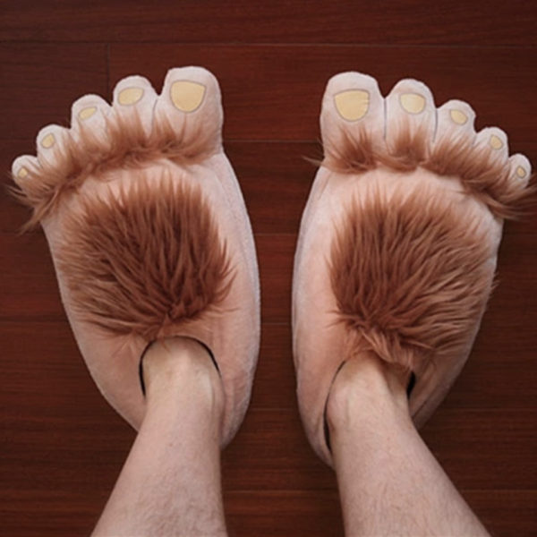 Chaussons pieds de hobbit poilus unisexe adultes cph