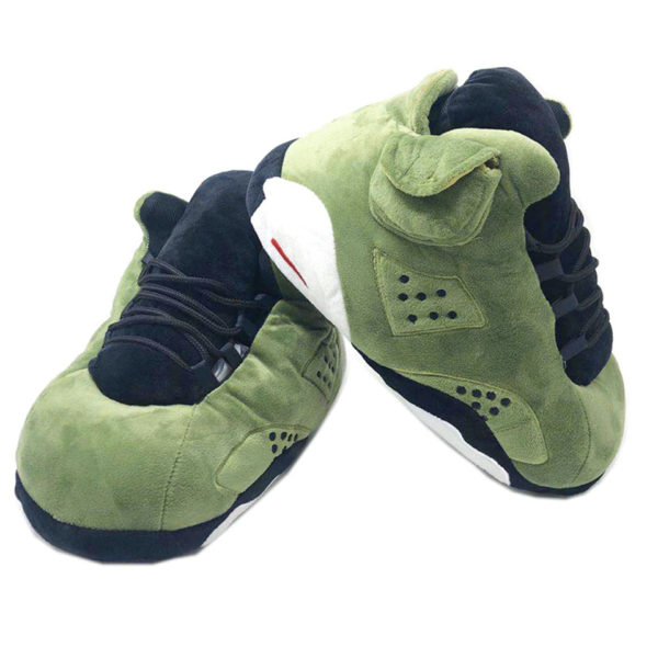 Chaussons sneakers vert pour garçon csv