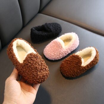 Chaussons mocassins en coton chaud