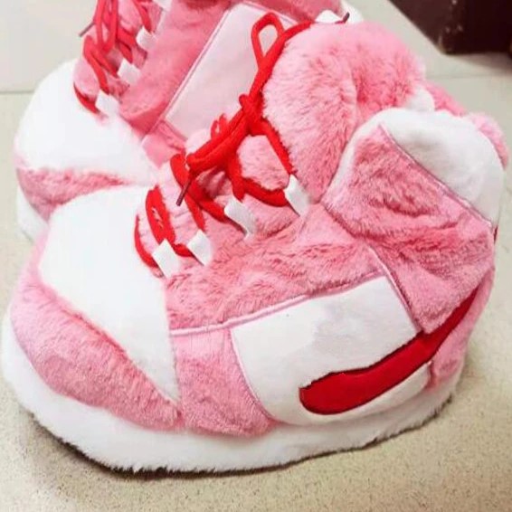 Chaussons sneakers montantes roses Pantoufles unisexes en coton pour femmes et hommes chaussures chaudes d int rieur taille unique pour 4