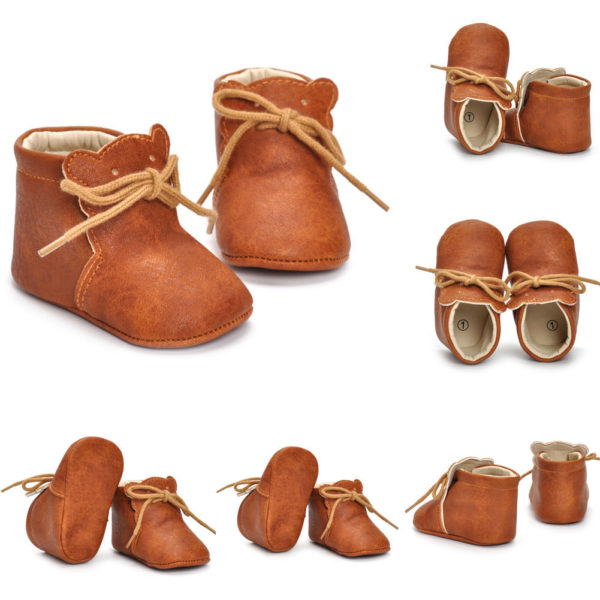 Chaussures en cuir synthétique pour bébés 36838
