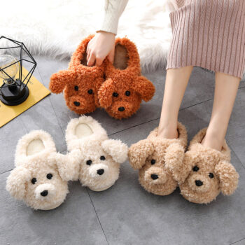 Pantoufle ourson peluche pour femme