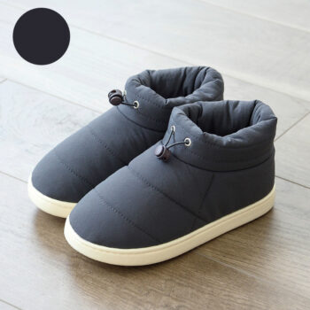 Chaussons bottes chaudes en tissu de coton pour femme, chaussures chaudes, antidérapantes