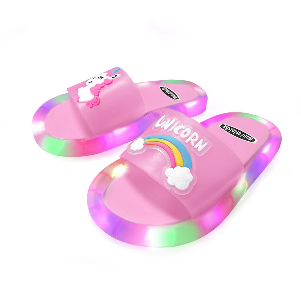 Chaussons lumineux à LED licorne pour enfants H2a380be69bf24624926f688d880cf0065