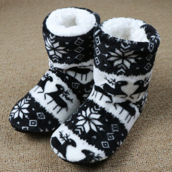Pantoufles bottes d'hiver en fourrure pour femmes