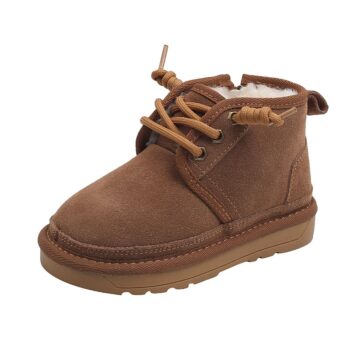 Bottes d'hiver en cuir pour enfant