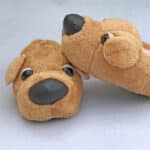 Pantoufles d'intérieur style chien en coton