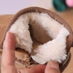 Pantoufle Hiver Marron en Peluche pour Enfants