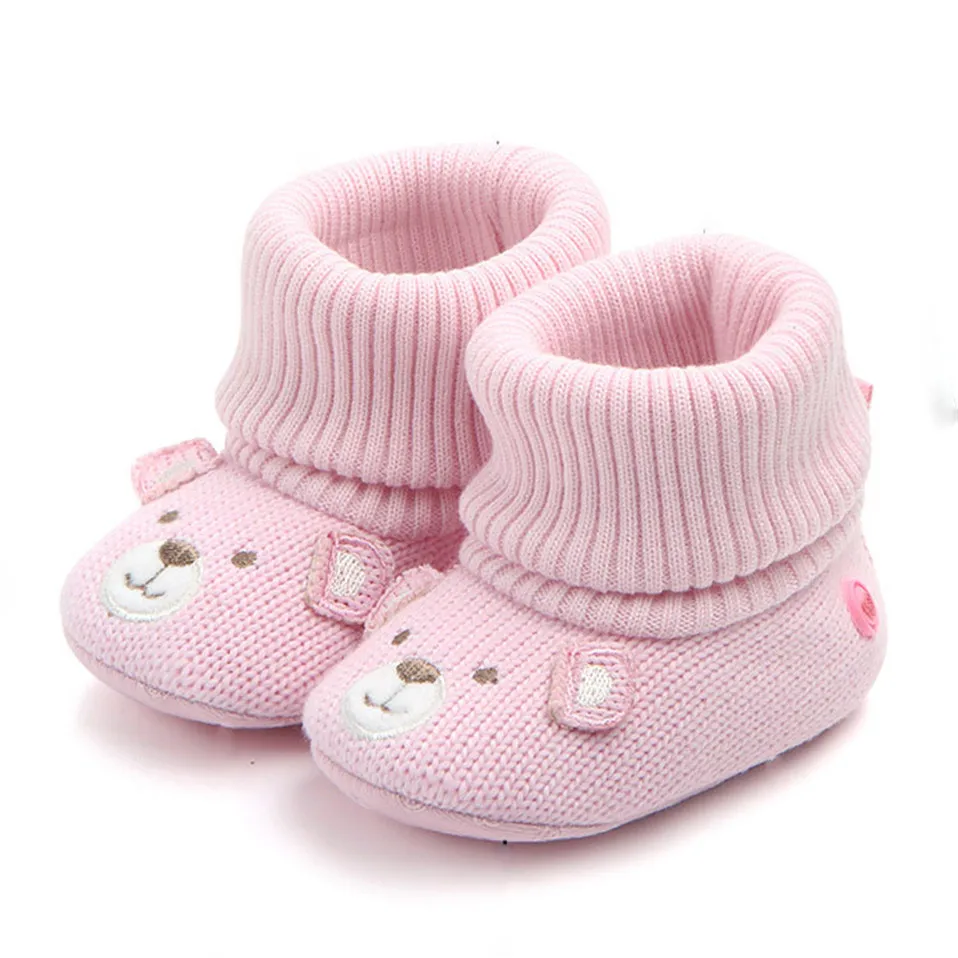 17915-605b3f.jpg Chausson en laine rose ourson mignon bébé fille 17915 605b3f