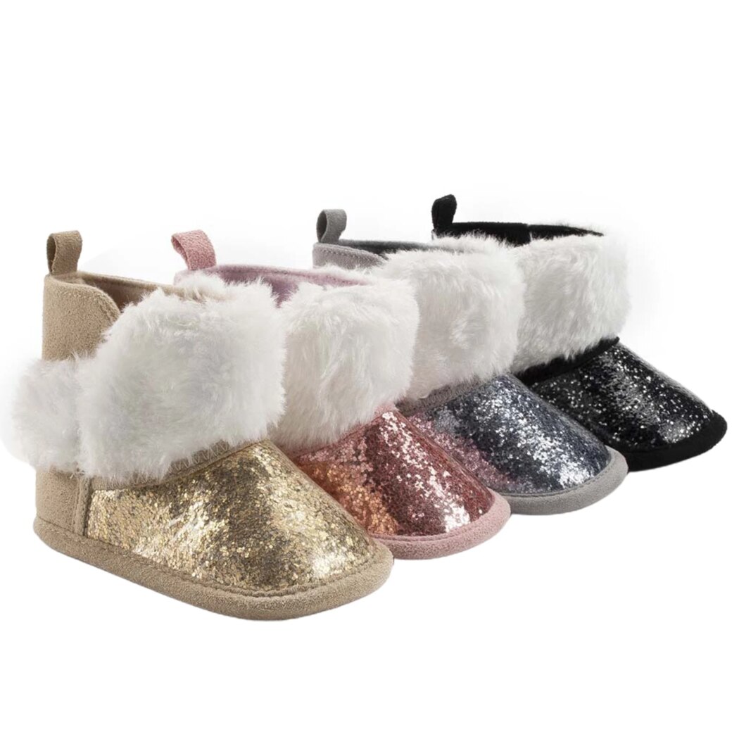 chausson botte bébé fille souples à paillettes 4542 bc95bc