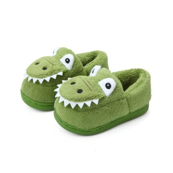 Chausson dinosaure en peluche pour enfant