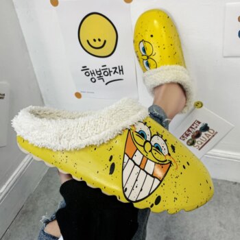 Chaussons pantoufles fourrés Bob l'Éponge